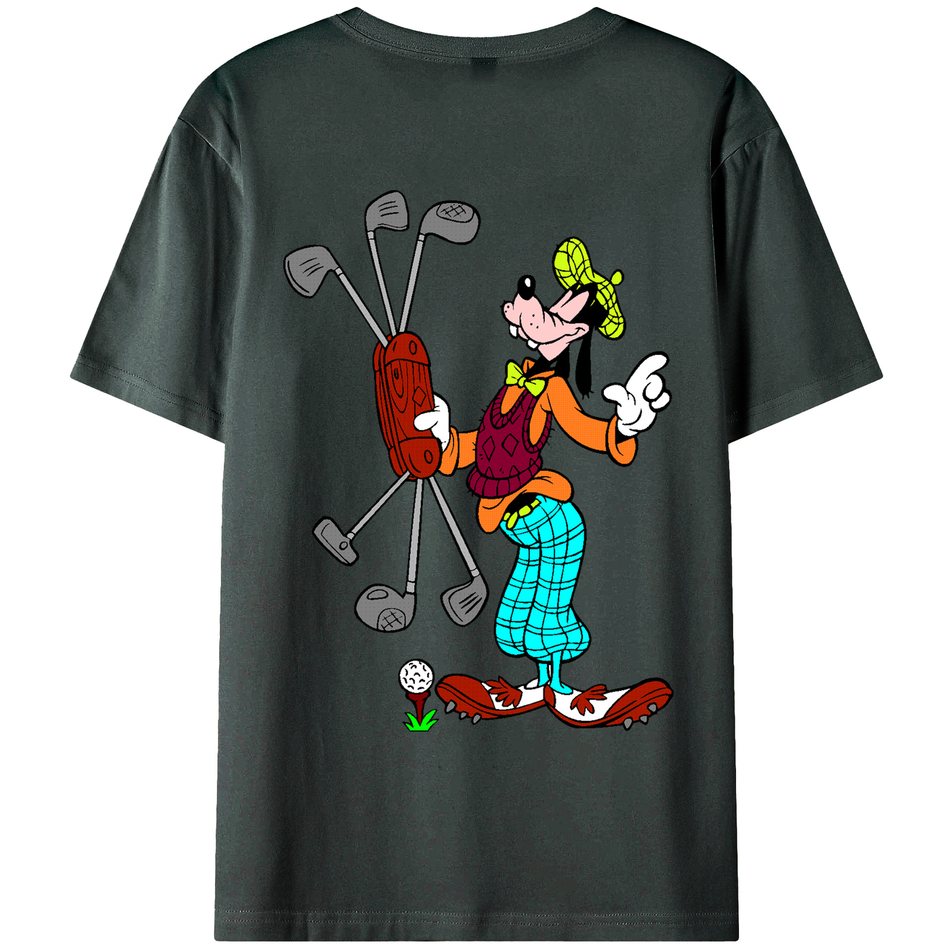 ミッキーマウス Mickey Mouse 綿100％ メンズ半袖Tシャツ（バックプリント） 通気性